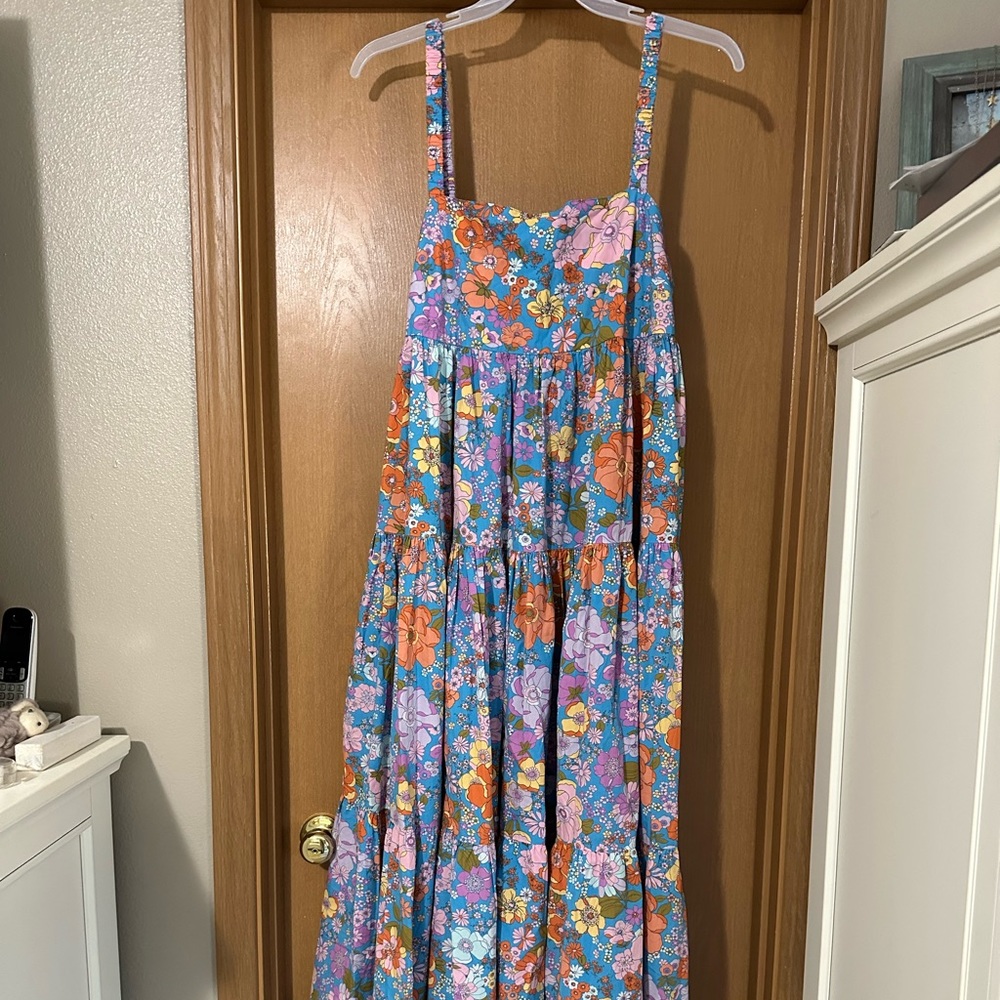 EEEUC FREE PEOPLE PARK SLOPE MAXI DRESS SZ M